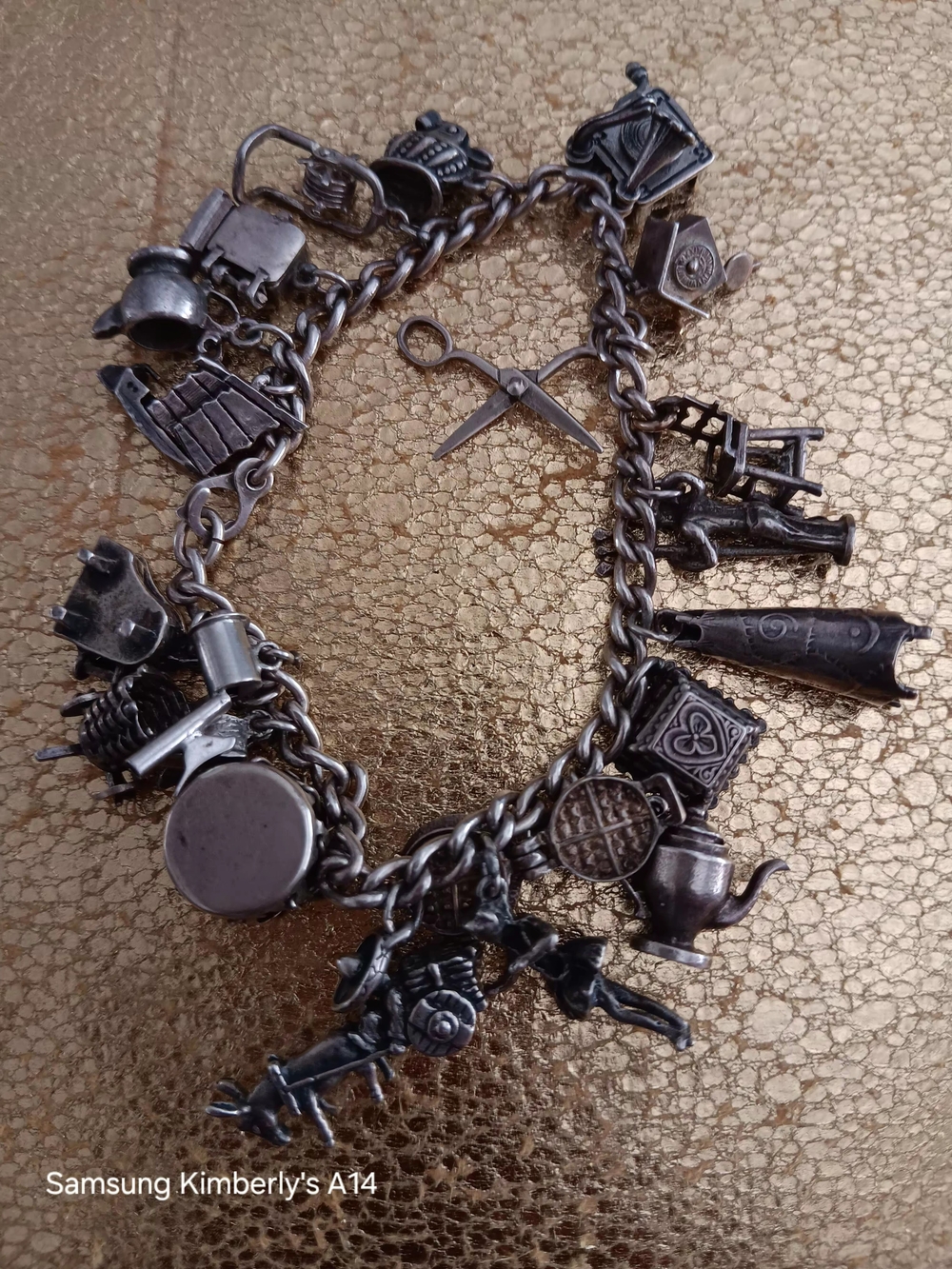 Rare VintageSterling Silver Charm Bracelet with Multiple Animated Charms - Picture 7 of 12